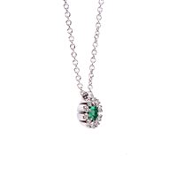 Collana Damiani Donna Margherita in Oro bianco Smeraldo 0.08 Ct 20084145 - 20084145